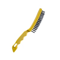 Щетка металлическая ручная, шестирядная, с пластиковой ручкой